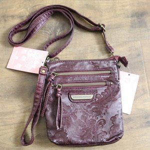 Stone Mountain burgundy Embossed 3 bags in one
